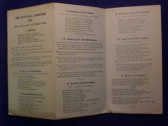1937 NJ SONG BOOK, FAIR COND.