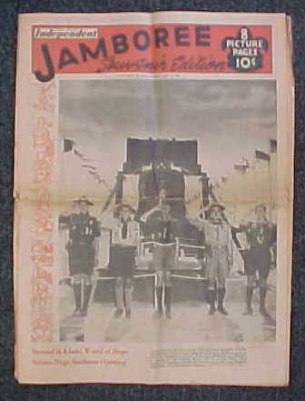 1953 NJ NEWSPAPER, BSA NATIONAL JAMBOREE ISSUE OF THE LONG BEACH INDEPENDENT, SOUVENIR ISSUE, 16.5X23