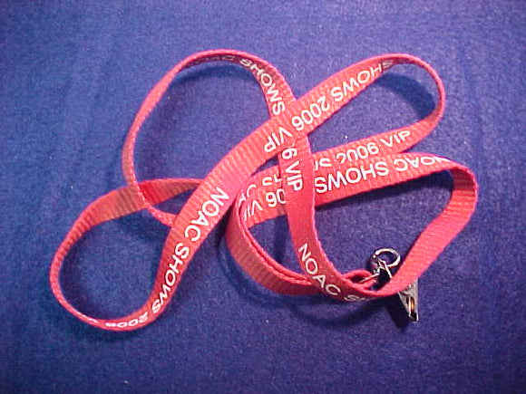 2006 NOAC LANYARD, VIP, RED