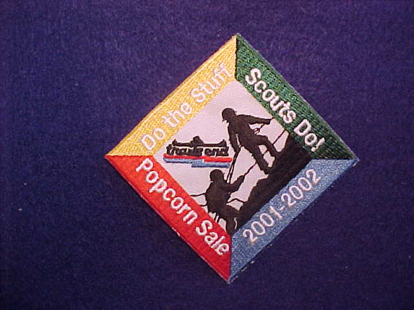 2001-2002 TRAIL'S END POPCORN PATCH,LB BEHIND DATE