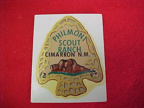 Philmont Water Type Decal. 1960's issue. 2.5 x 3.25
