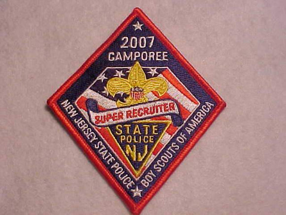 POLICE PATCH, NEW JERSEY STATE POLICE CAMPOREE, 2007, 