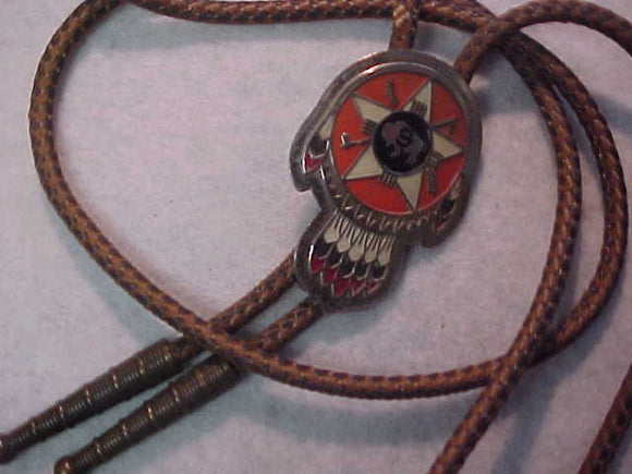 REGION 9 BOLO, BROWN LEATHER STRING
