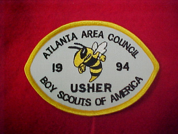 1994 Atlanta area council / Georgia Tech Football Boy Scout Ushers Patch