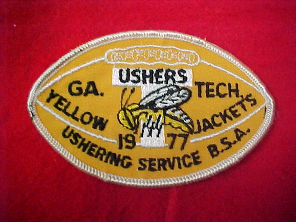 1977 Georgia Tech Football Boy Scout Ushers Patch
