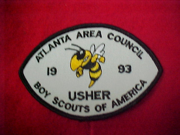 1993 Atlanta area council / Georgia Tech Football Boy Scout Ushers Patch