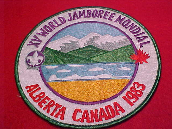 1983 WJ JACKET PATCH, ASIAN EMBROIDERY, UNOFFICIAL, FULLY EMBROIDERED, MVE, 150MM