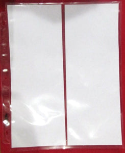 2 Vertical Pocket Polypropylene Pages, Box of 100