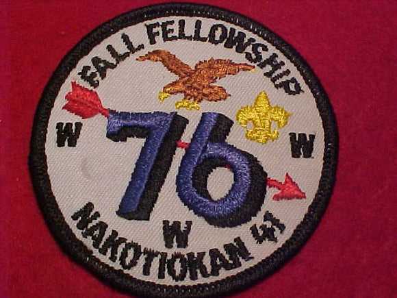 41 ER1976-2 NATOKIOKAN, 1976 FALL FELLOWSHIP, MISSPELLED 