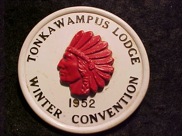 16 TONKAWAMPUS LODGE N/C SLIDE, 1952 WINTER CONVENTION, PLASTIC, RARE