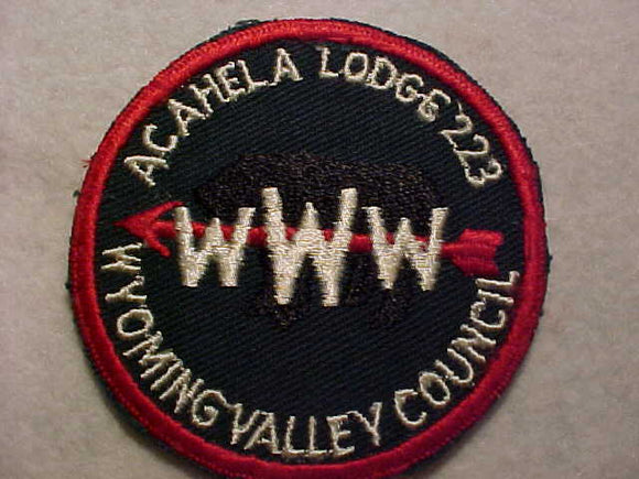 223 R1 ACAHELA LODGE, MERGED 1969, WYOMING VALLEY COUNCIL