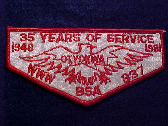 337 S10 OTYOKWA, 1946-1981, 35 YEARS OF SERVICE