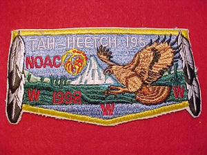 195 S5 TAH-HEETCH FLAP, NOAC 1998, FUNDRAISER, YELLOW BDR.