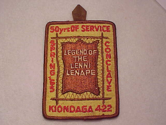 422 EX1965-1 KIONDAGA, 1965 SPRING CONCLAVE, 50 YEARS, LEGEND OF THE LENNI LENAPE