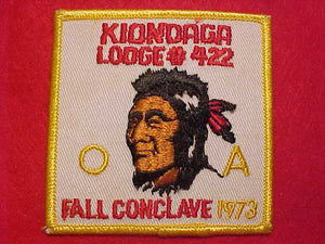 422 EX1973-2 KIONDAGA, 1973 FALL CONCLAVE, WHITE TWILL
