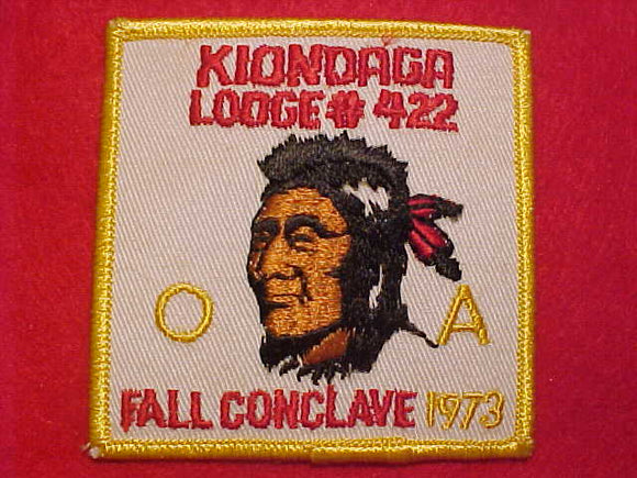 422 EX1973-2 KIONDAGA, 1973 FALL CONCLAVE, WHITE TWILL
