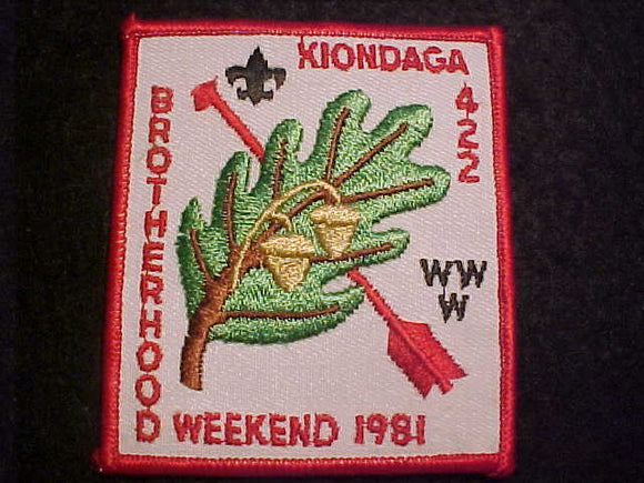 422 EX1981-1 KIONDAGA, BROTHERHOOD WEEKEND 1981