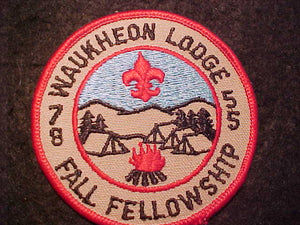 55 ER1978-3 WAUKHEON, 1978 FALL FELLOWSHIP