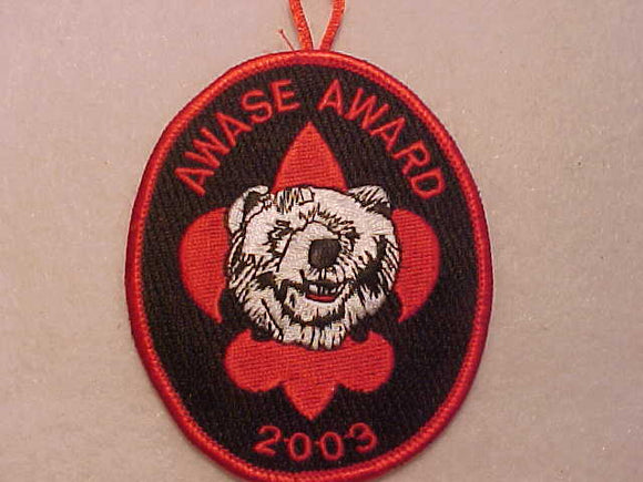 61 X12 AWASE AWARD, 2003, RED BDR.