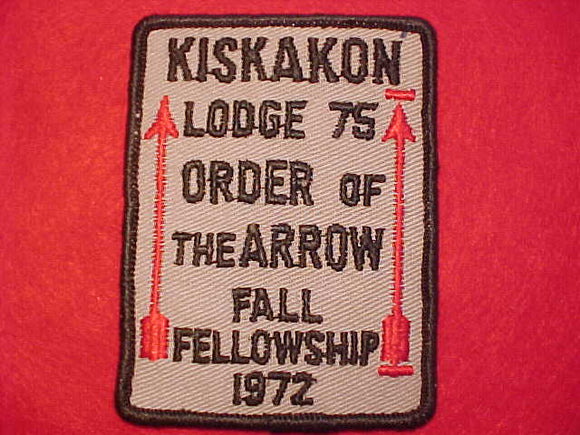 75 EX1972 KISKAKON, FALL FELLOWSHIP 1972