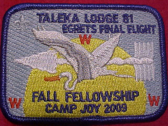 81 EX2009 TALEKA, FALL FELLOWSHIP, CAMP JOY 2009, EGRETS FINAL FLIGHT