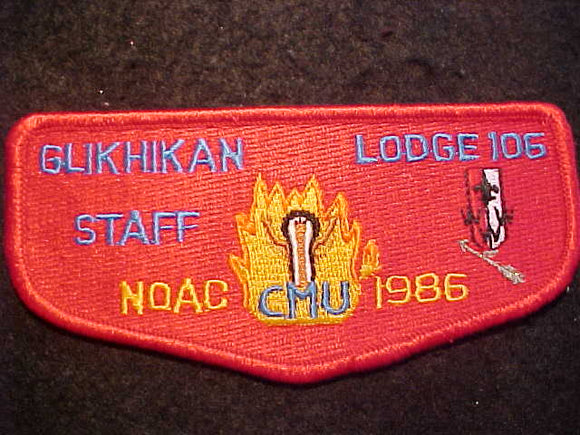 106 S15 GLIKHIKAN, 1986 NOAC, DELEGATE, RED BDR.