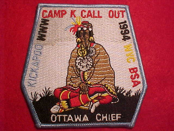 128 EX1994-1 KICKAPOO, CAMP K CALL OUT, 1994, WVC, OTTOWA CHIEF