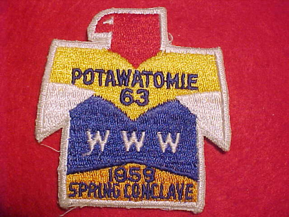 63 EX1959 POTAWATOMIE, 1959 SPRING CONVLAVE
