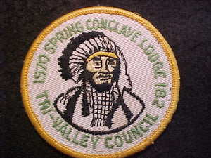 182 ER1970-1 WHITE BEAVER, 1970 SPRING CONVLAVE, TRI-VALLEY COUNCIL