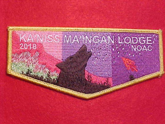 196 S? KA'NISS MA'INGAN, NOAC 2018, GOLD BDR.