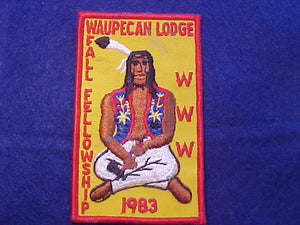 197 EX1983-2 WAUPECAN, FALL FELLOWSHIP 1983, SMALL STAIN