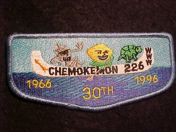 226 S24 CHEMOKEMON, 1966-1996, 30TH, LT. BLUE BDR.
