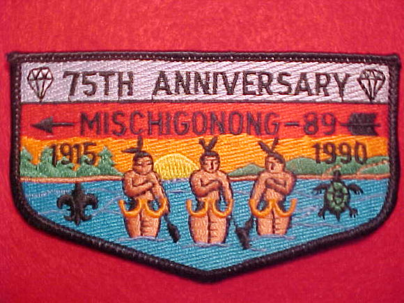 89 S14 MISCHIGONONG, OA 75TH ANNIV., 1990