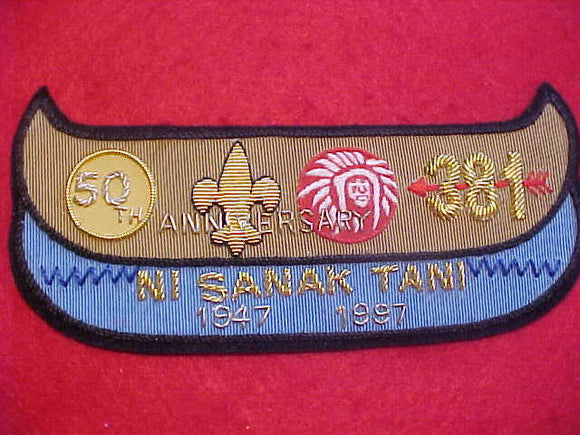 381 B1 NI-SANAK-TANI, 1947-1997, 50TH ANNIV., BULLION, CANOE SHAPE