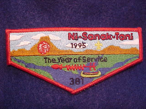 381 S3 NI-SANAK-TANI, 1995, THE YEAR OF SERVICE, RED BDR.