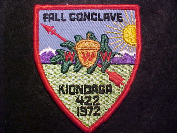 422 EX1972-2 KIONDAGA, FALL CONCLAVE 1972