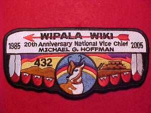 432 S96 WIPALA WIKI, 1985-2005, 20TH ANNIV. NATIONAL VICE CHIEF MICHAEL G. HOFFMAN, OVERSIZED