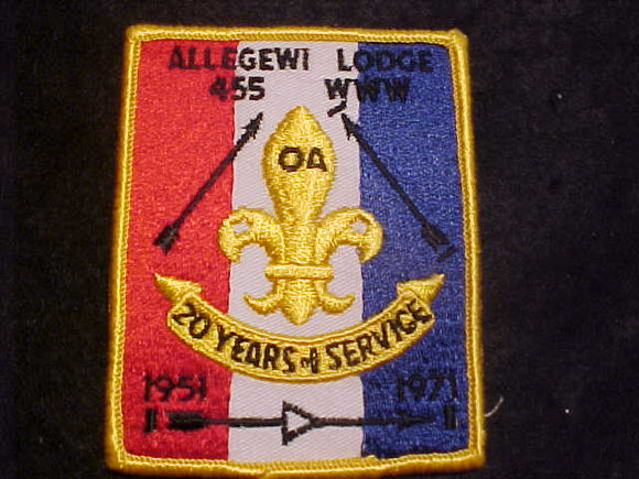 455 X1 ALLEGEWI, 1951-1971, 20 YEARS OF SERVICE