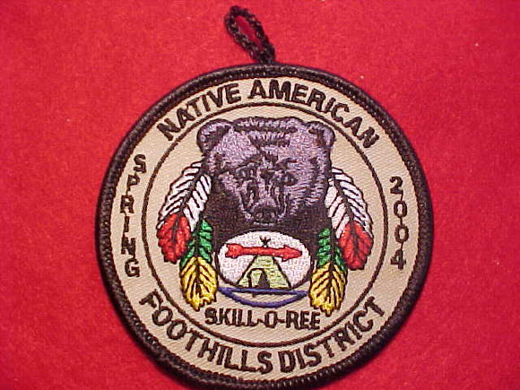 185 ATTA KULLA KULLA, 2004 FOOTHILLS DISTRICT NATIVE AMERICAN SPRING SKILL-O-REE, BLACK BDR.