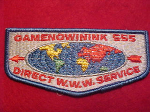 555 S1A GAMENOWININK, FIRST FLAP, DIRECT SERVICE