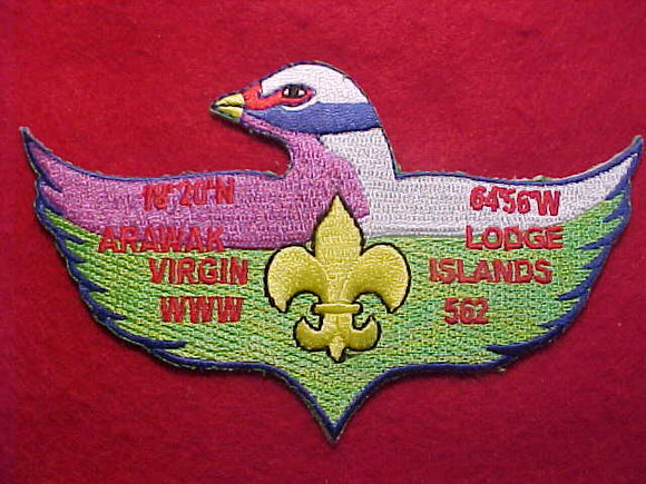 562 X1 ARAWAK, VIRGIN ISLANDS, BIRD SHAPE