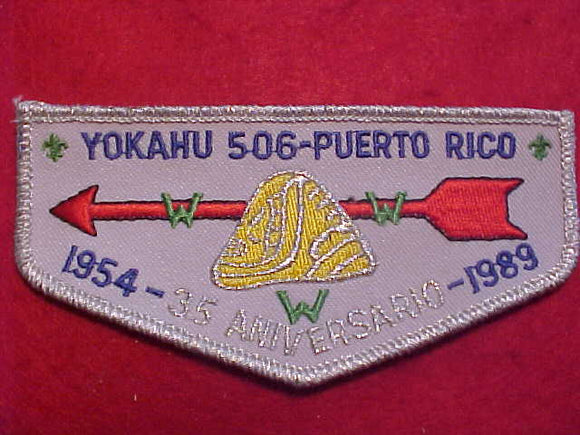 506 QF1A YOKAHU, 1954-1989, 35TH ANNIV., PUERTO RICO COUNCIL