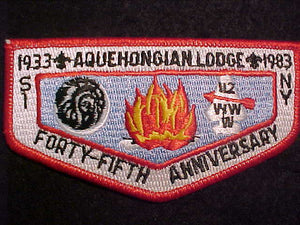 112 S7 AQUEHONGIAN, 1933-1983, 45TH ANNIV.