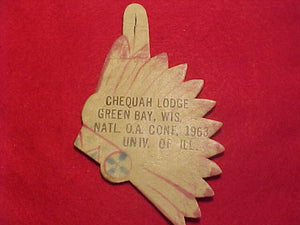 194 L2 CHEQUAH, NOAC 1963, GREEN BAY, WIS., UNIV. OF ILL., LEATHER