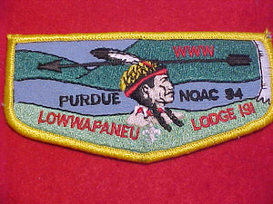 191 F1 LOWWAQPENEU, NOAC '94, PURDUE