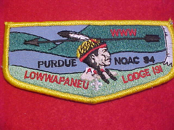 191 F1 LOWWAQPENEU, NOAC '94, PURDUE