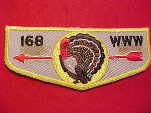 168 F3 UNALACHTIGO, MERGED 1973, CUT EDGE, STAINED