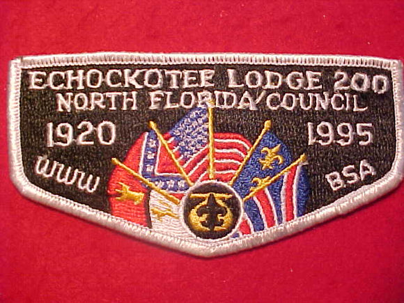 200 S18 ECHOCKOTEE, 1920-1995, 75TH ANNIV., NORTH FLORIDA COUNCIL