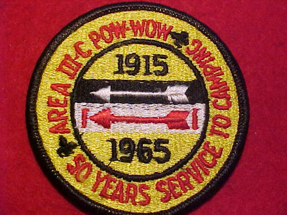 1965 AREA 3-C (III-C) POW-WOW, 50 YEARS OF SERVICE TO CAMPING