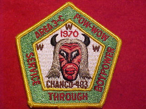 1970 AREA 3-C (III-C) POW-WOW, LODGE 483 CHANCO, SERVICE THROUGH BOYPOWER